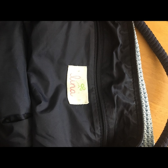 Red/blue striped bag - Picture 5 of 7